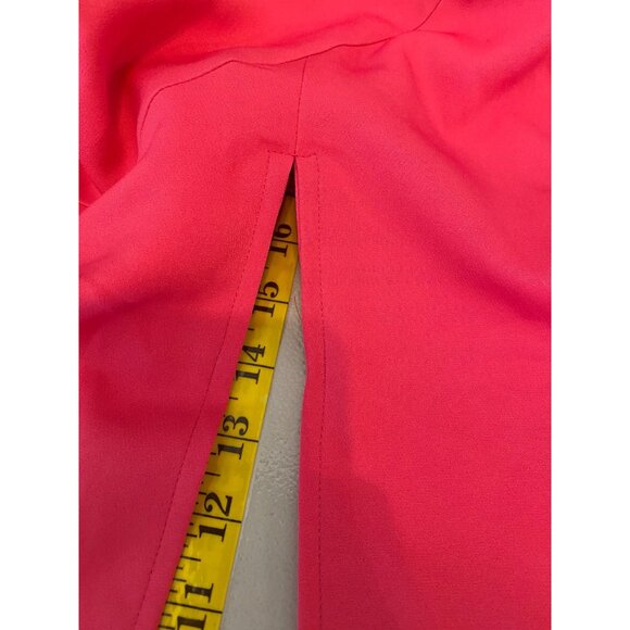 Sam Edelman Midi Dress Hot Pink One-Shoulder Side Slit Size 2 - Picture 9 of 9